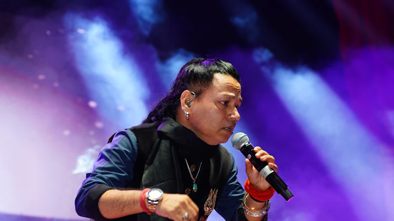 Arjun Rao performing on stage