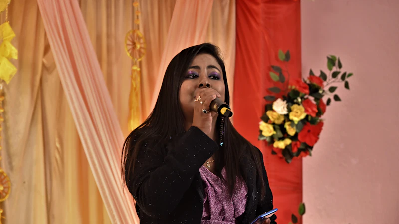 Diya Patel performing on stage