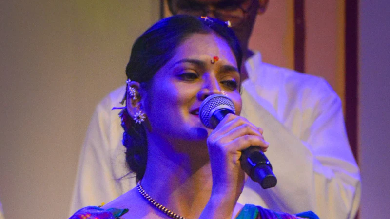 Meera Joshi performing on stage