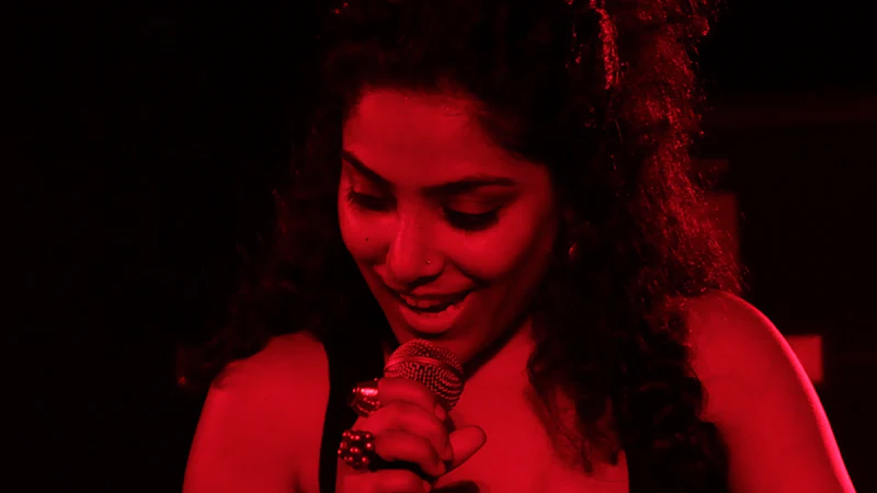 Riya Kumari performing on stage